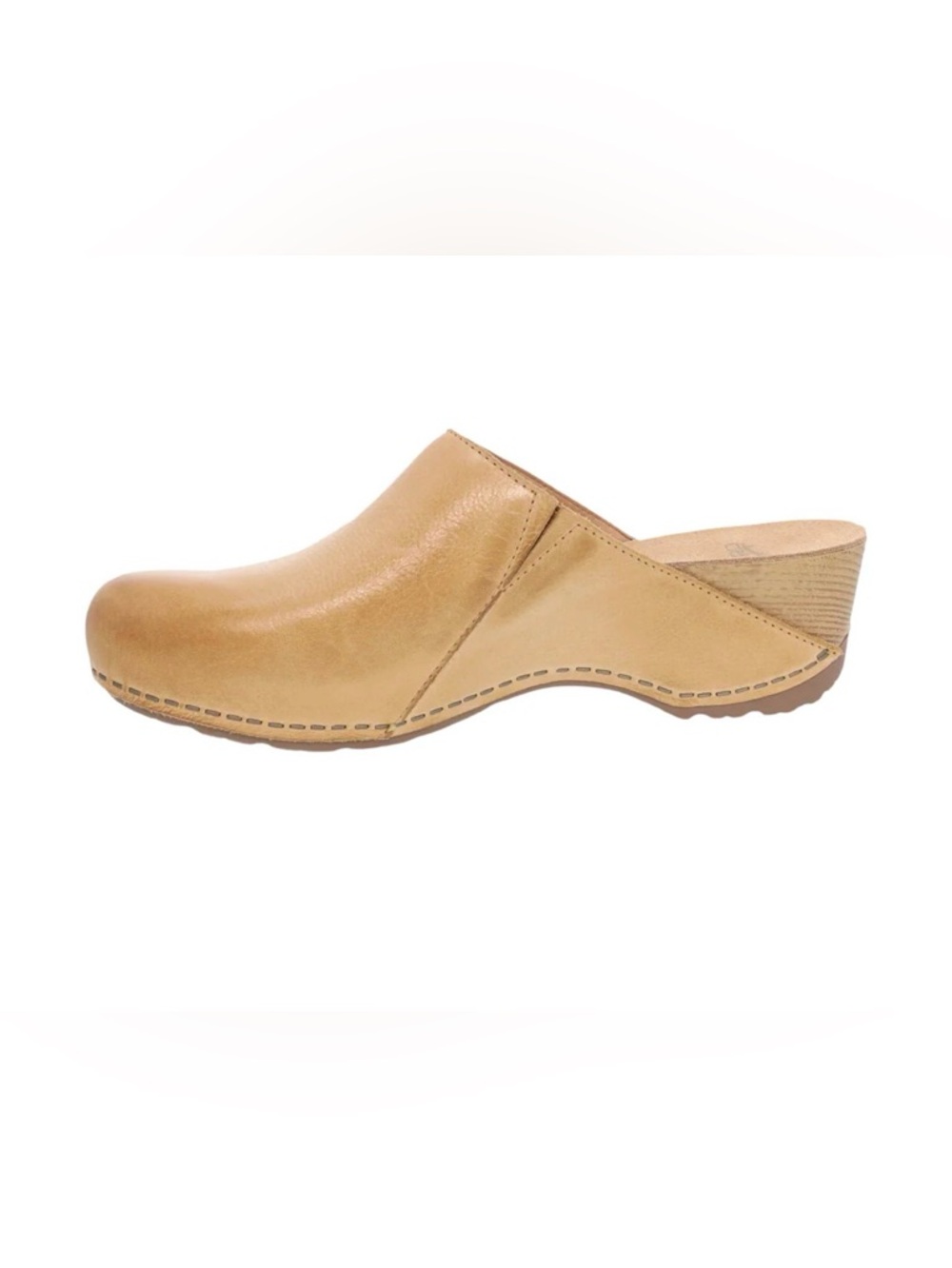 Dansko Tan Leather Slip-On Clog Mule - Picture 2 of 13